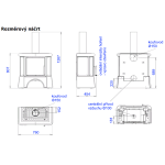 Kachlová kamna ABX Ikaria exklusive kachlový sokl, Perle